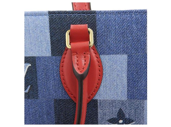 Louis Vuitton Monogram Denim OnTheGo GM Tasche M44992 Blau - Ansicht 4