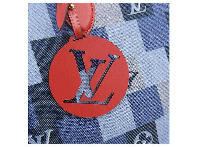 Louis Vuitton Monogram Denim OnTheGo GM Tasche M44992 Blau - Ansicht 5
