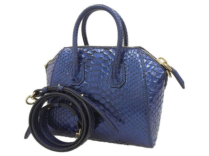 Borsa a mano Givenchy Antigona Mini 2 vie Blu Metallico - vista 2