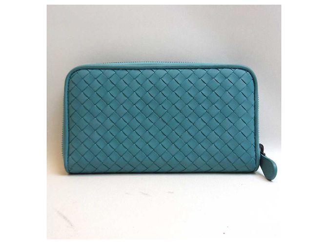Bottega Veneta Leder Langbörse Blau Unisex - Ansicht 2