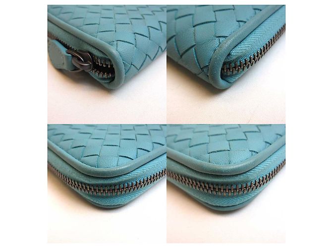 Bottega Veneta Leder Langbörse Blau Unisex - Ansicht 3