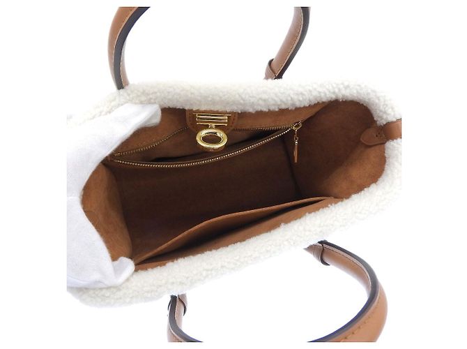 Borsa in pelle e shearling Louis Vuitton On My Side PM M58918 Marrone - vista 3