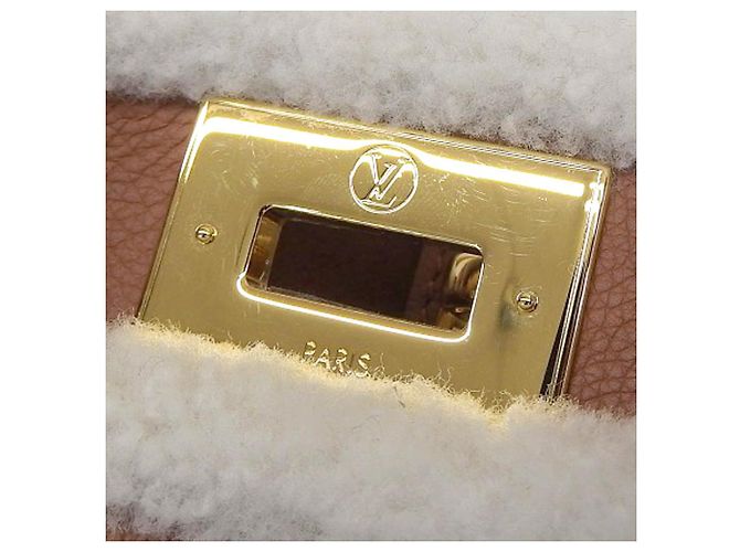 Borsa in pelle e shearling Louis Vuitton On My Side PM M58918 Marrone - vista 6