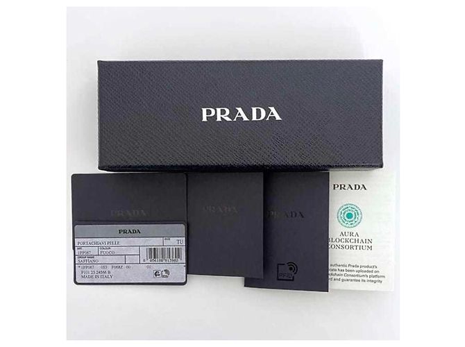 Portachiavi Saffiano Rosso Prada - vista 10