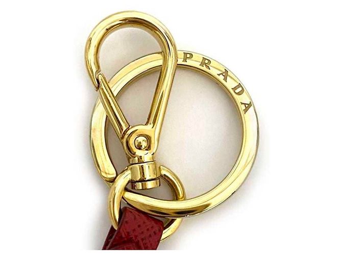 Portachiavi Saffiano Rosso Prada - vista 6