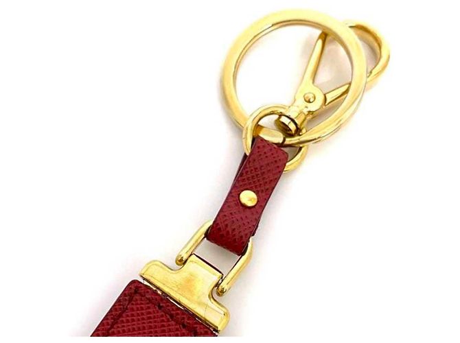 Portachiavi Saffiano Rosso Prada - vista 7