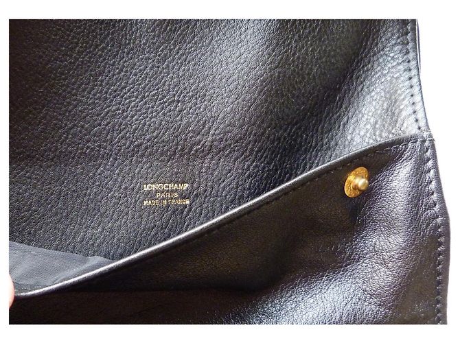 Borsa a tracolla Longchamp in pelle di agnello nera Nero - vista 7