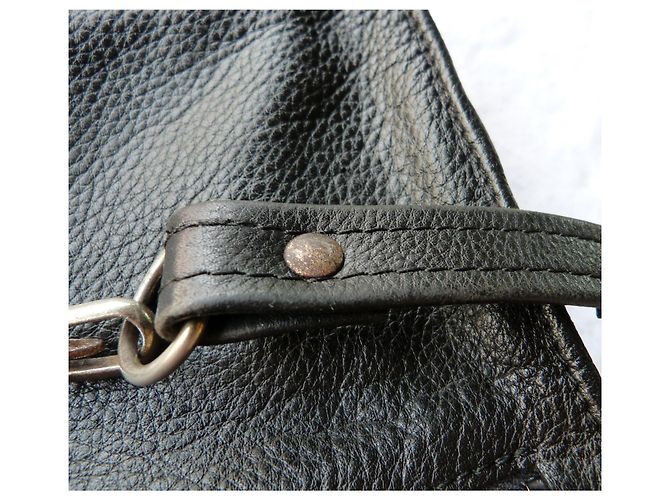 Borsa a tracolla Longchamp in pelle di agnello nera Nero - vista 9