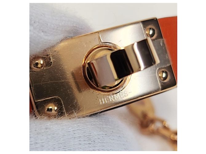 Hermès Porte-gants Hermes Kelly Orange - vue 8