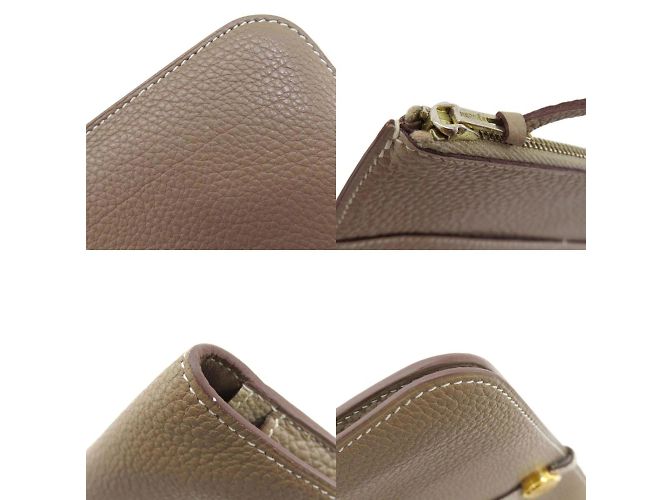 Hermès Cartera larga Hermes Dogon Duo GM Etoupe Beige - vista 9