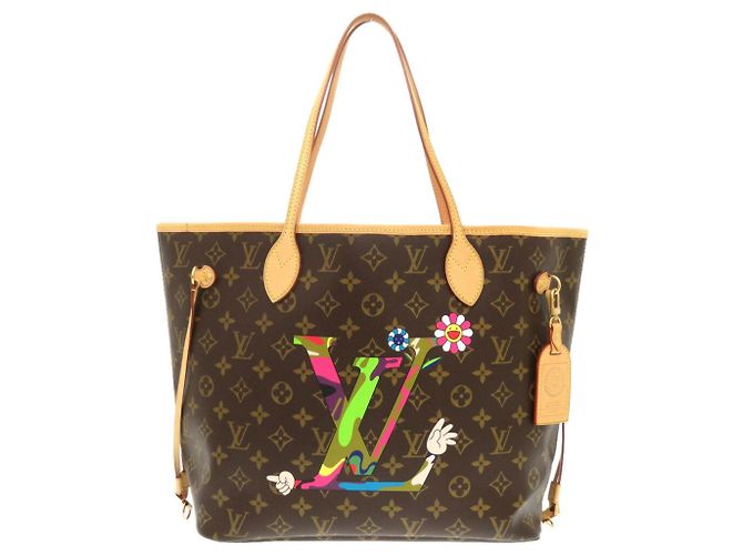 Borsa tote Monogram Neverfull MM di Louis Vuitton Marrone - vista 2