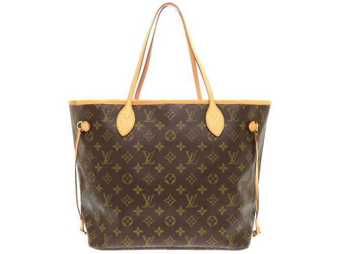 Borsa tote Monogram Neverfull MM di Louis Vuitton Marrone - vista 3