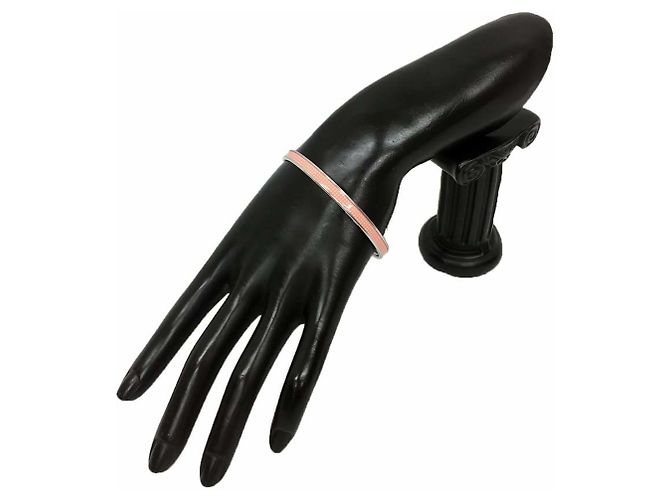 Hermès HERMES H Bangle-Armband Uni Rosa x Silber Pink - Ansicht 2