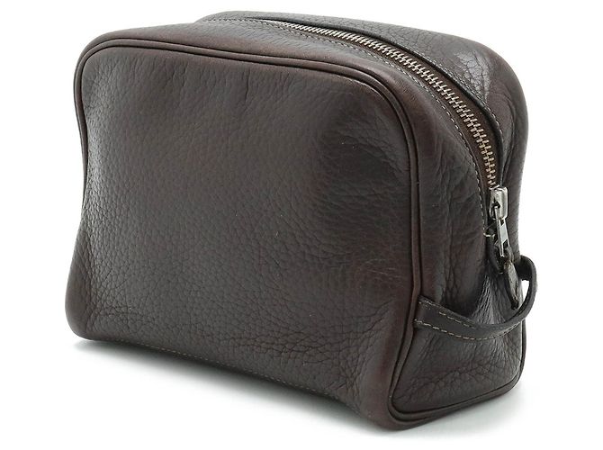Hermès Pochette Victoria PM Hermes Truss Marrone scuro - vista 3
