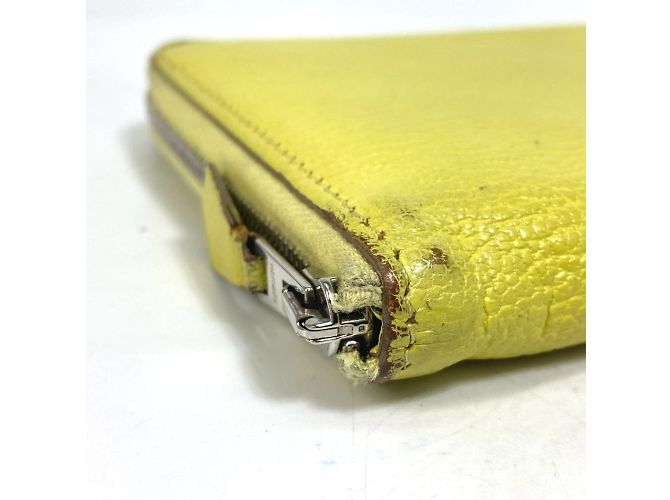 Hermès Cartera larga de cuero amarillo Hermes - vista 4