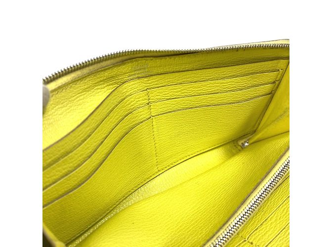 Hermès Cartera larga de cuero amarillo Hermes - vista 9