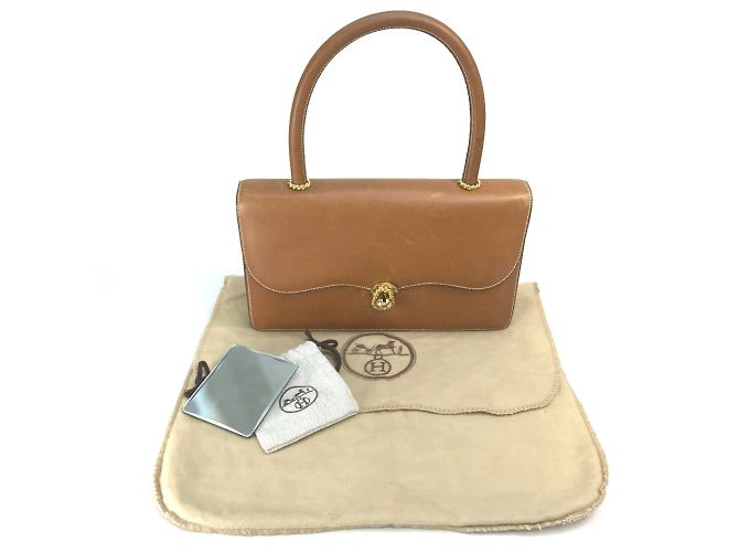 Hermès Borsa in pelle marrone Hermes - vista 13