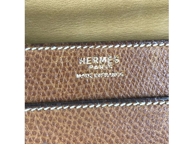 Hermès Borsa in pelle marrone Hermes - vista 14
