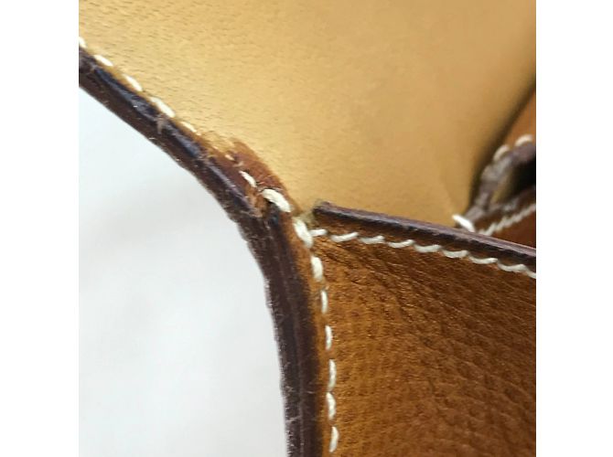 Hermès Borsa in pelle marrone Hermes - vista 8