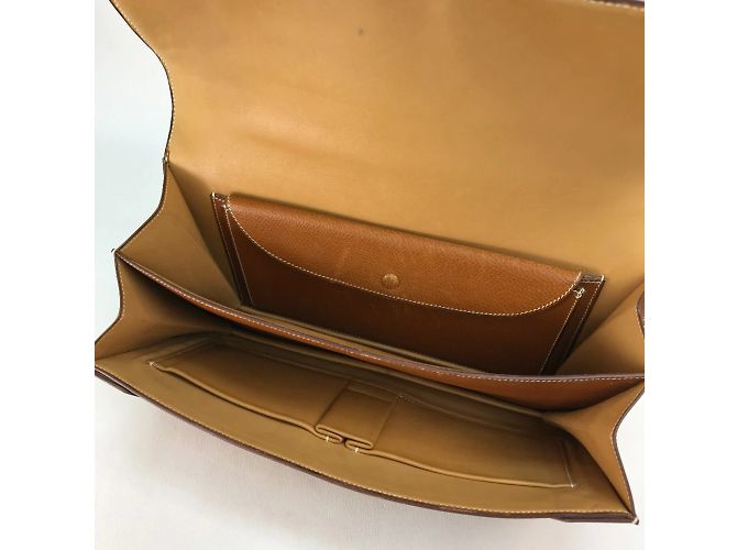 Hermès Borsa in pelle marrone Hermes - vista 9