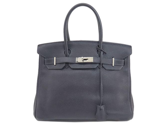 Hermès Borsa tote Hermes Birkin 30 Navy Blu navy - vista 11