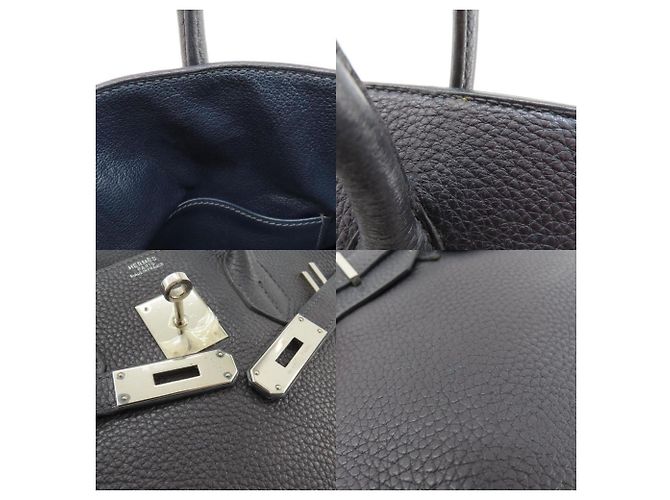 Hermès Borsa tote Hermes Birkin 30 Navy Blu navy - vista 6