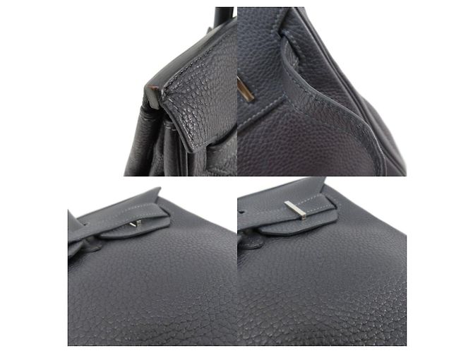 Hermès Borsa tote Hermes Birkin 30 Navy Blu navy - vista 7