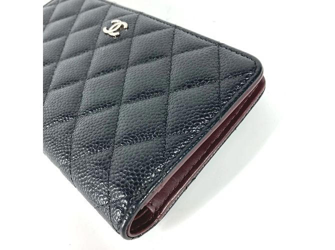 Chanel Black Leather Long Wallet - view 2