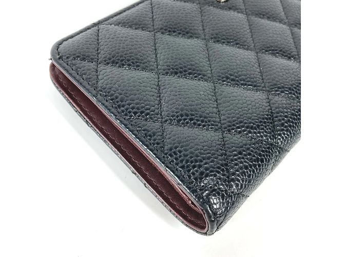 Chanel Black Leather Long Wallet - view 4
