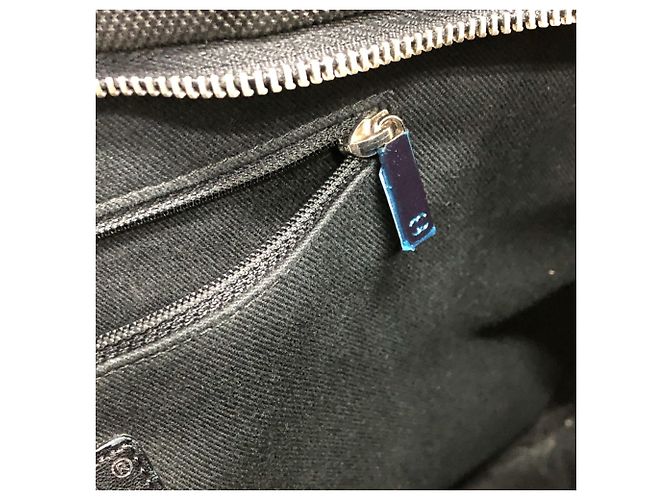 Borsa a spalla in tessuto nero Chanel - vista 14