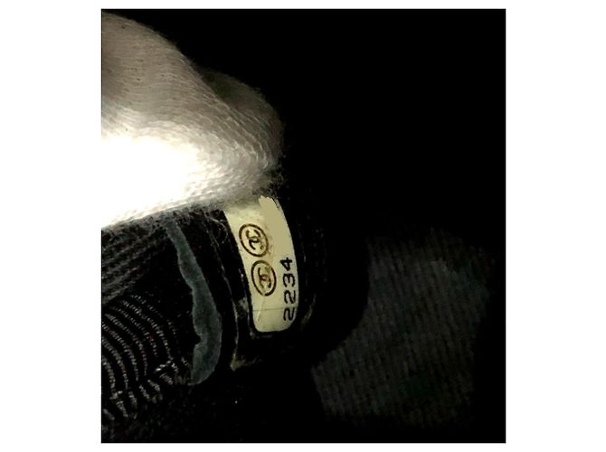 Borsa a spalla in tessuto nero Chanel - vista 16