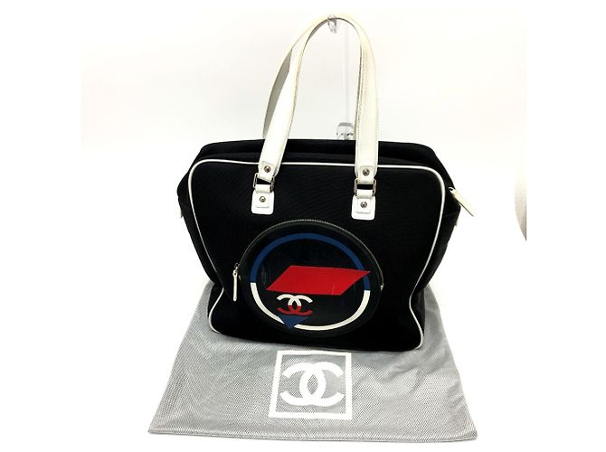 Borsa a spalla in tessuto nero Chanel - vista 17
