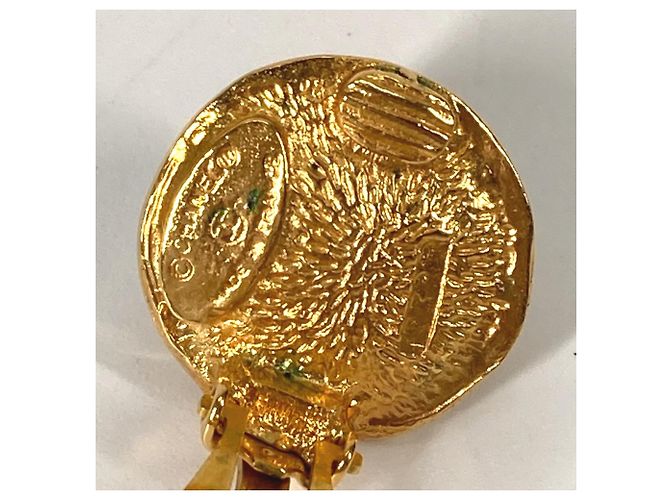 Vintage Gold Clip Ohrringe von Chanel Golden - Ansicht 10
