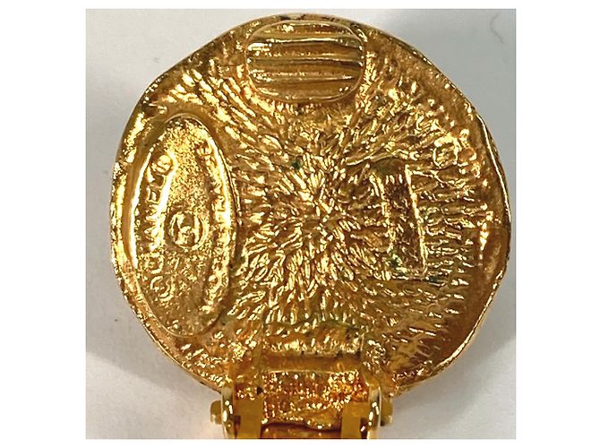 Vintage Gold Clip Ohrringe von Chanel Golden - Ansicht 11