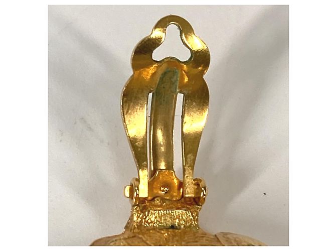 Vintage Gold Clip Ohrringe von Chanel Golden - Ansicht 12