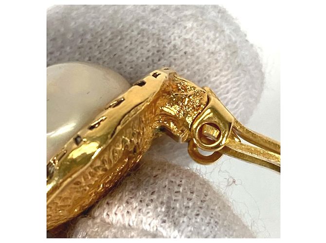 Vintage Gold Clip Ohrringe von Chanel Golden - Ansicht 13