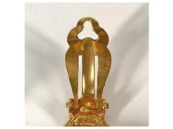 Vintage Gold Clip Ohrringe von Chanel Golden - Ansicht 14