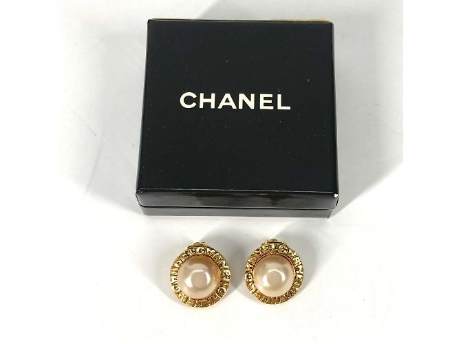 Vintage Gold Clip Ohrringe von Chanel Golden - Ansicht 15