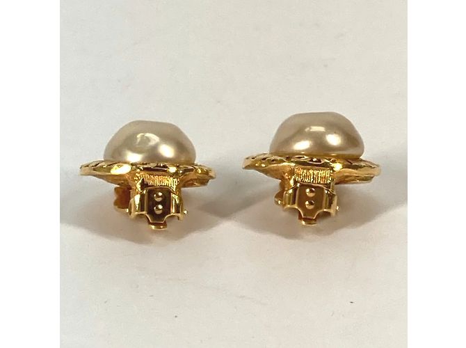 Vintage Gold Clip Ohrringe von Chanel Golden - Ansicht 3