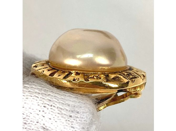 Vintage Gold Clip Ohrringe von Chanel Golden - Ansicht 7
