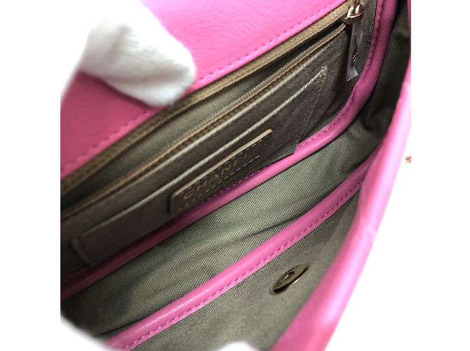 Chanel Pink Leather Shoulder Bag - view 11