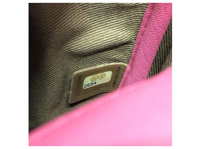 Chanel Pink Leather Shoulder Bag - view 12