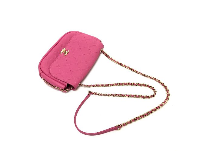 Chanel Pink Leather Shoulder Bag - view 3