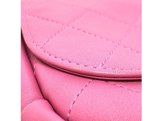 Chanel Pink Leather Shoulder Bag - view 8