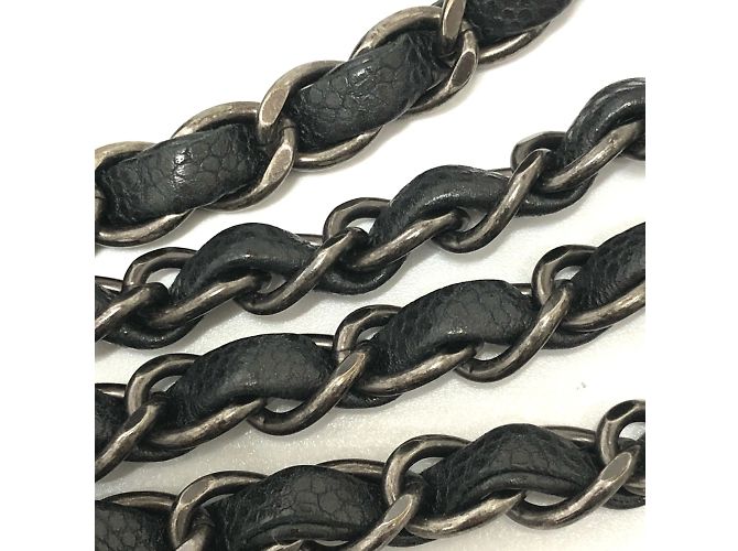 Borsa a spalla Chanel CC Mark Chain Nero - vista 10