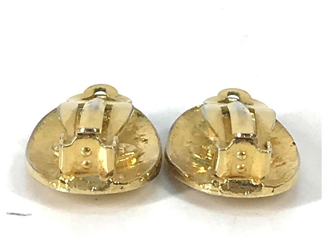 Timeless Vintage Gold Clip Ohrringe von Chanel Golden - Ansicht 3