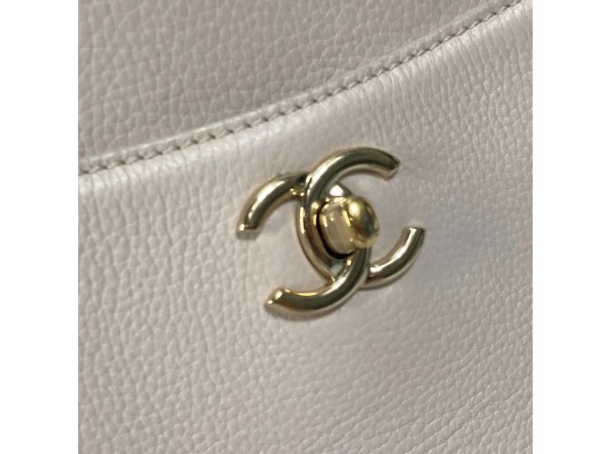 Chanel CC Mark Bicolor 2WAY Schultertasche Beige - Ansicht 6