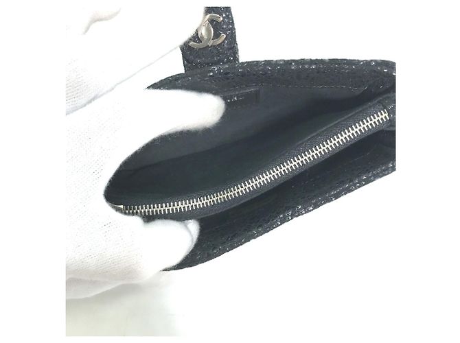 Portamonete Chanel CC Mark Nero - vista 7
