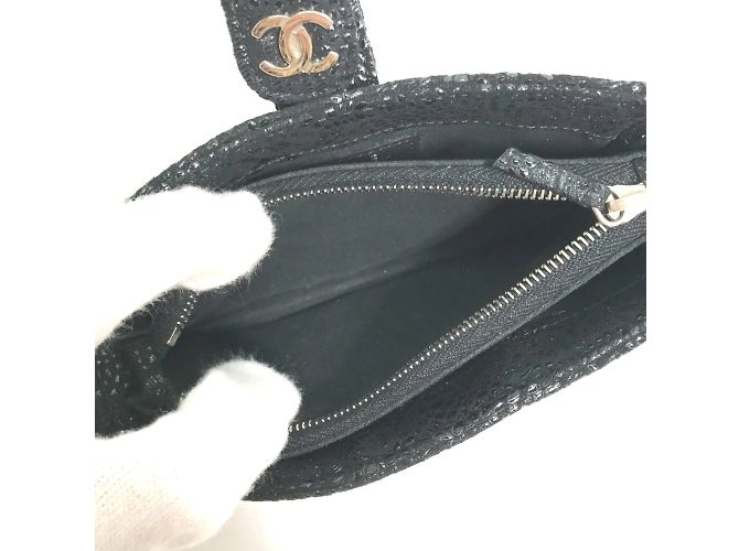 Portamonete Chanel CC Mark Nero - vista 8