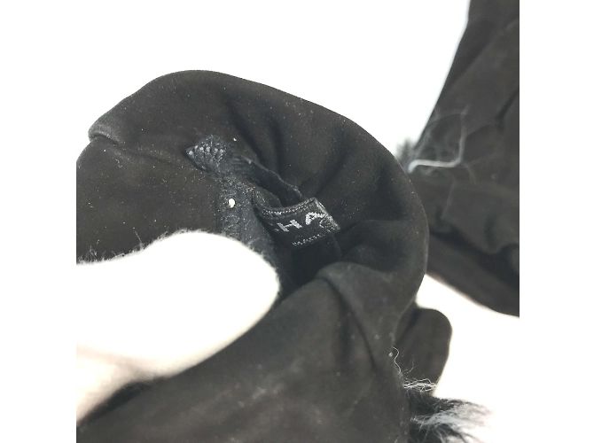 Guanti caldi in pelle nera Chanel Nero - vista 11